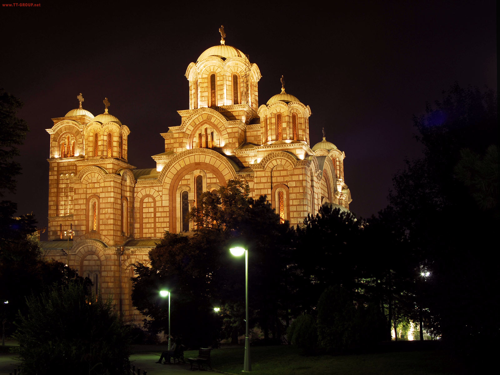 Crkva Svetog Marka, noćna fotografija