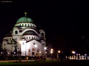 Fotografija Hrama Svetog Save u Beogradu u suton