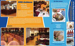 Primer dizajna flajera za Restoran King - Poslednja strana
