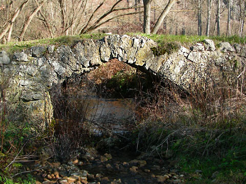 Stari kameni seoski most u planini