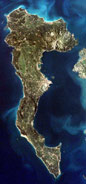 Satelitski snimak Krfa