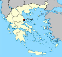Mapa Volosa, položaj u Grčkoj