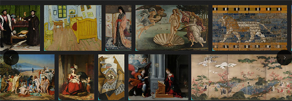 Google Art project, Artworks