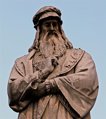 Leonardo da Vinči, spomenik u Milanu