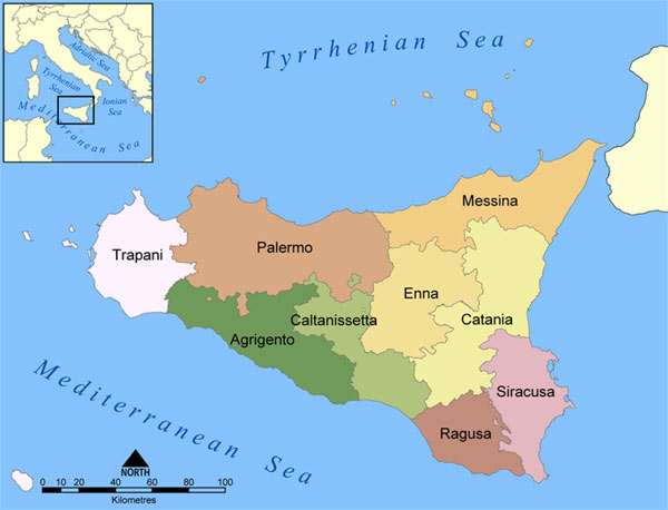 Mapa Sicilije